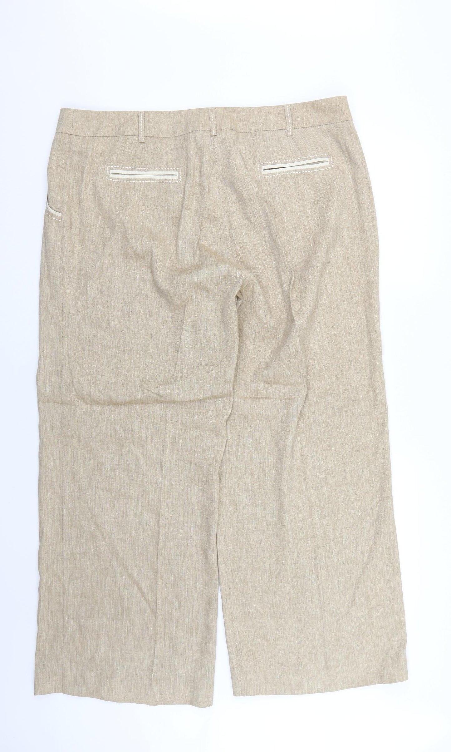 Marks and Spencer Womens Beige   Trousers  Size 20 L30 in