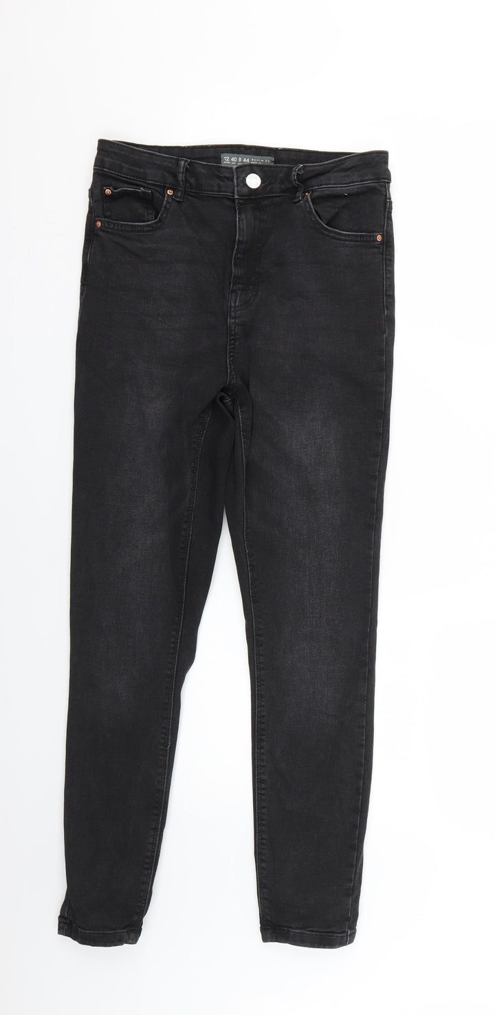 Denim & Co. Womens Black Skinny Jeans Size 12 L25 in