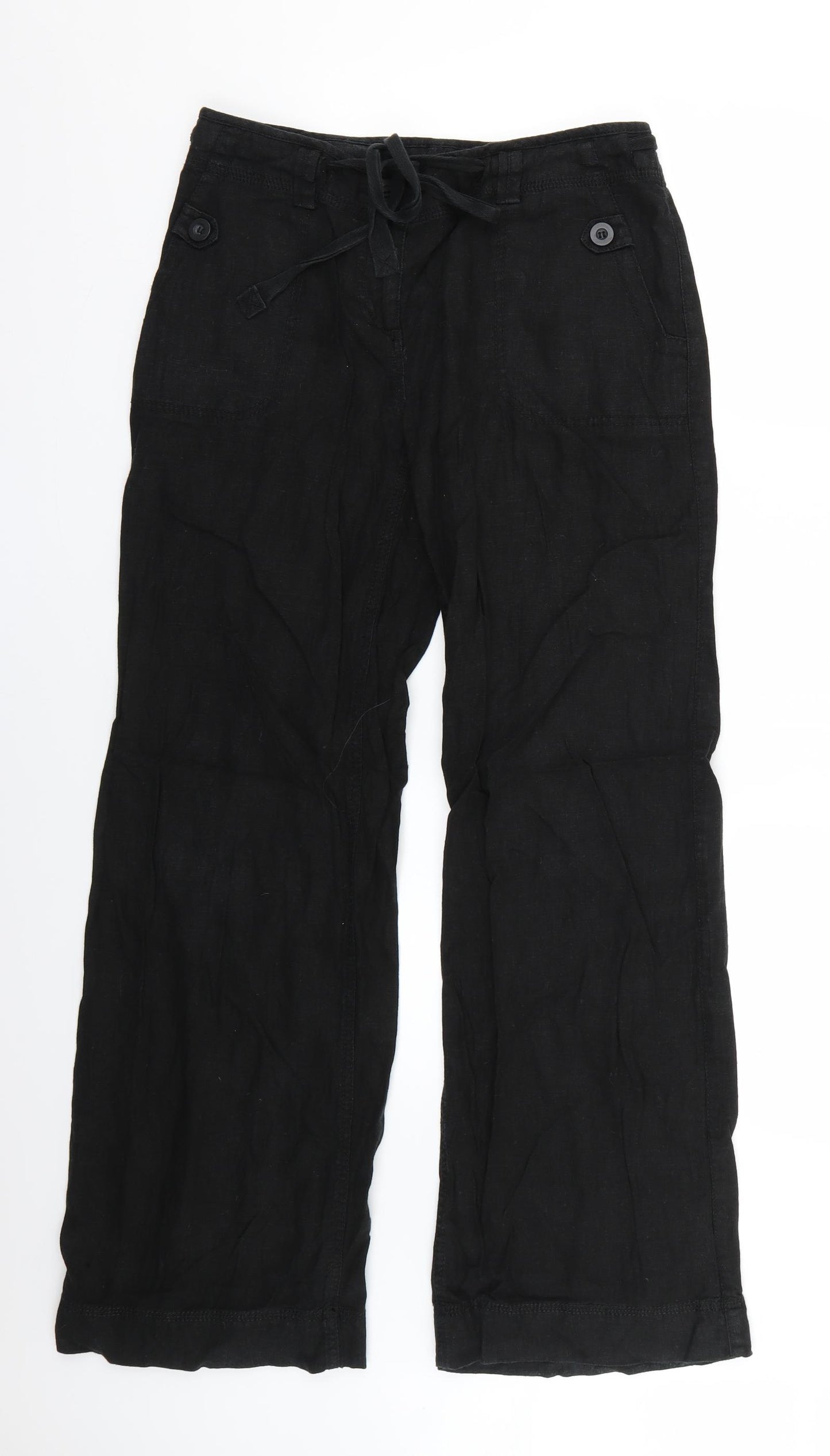 NEXT Womens Black   Trousers  Size 8 L29 in