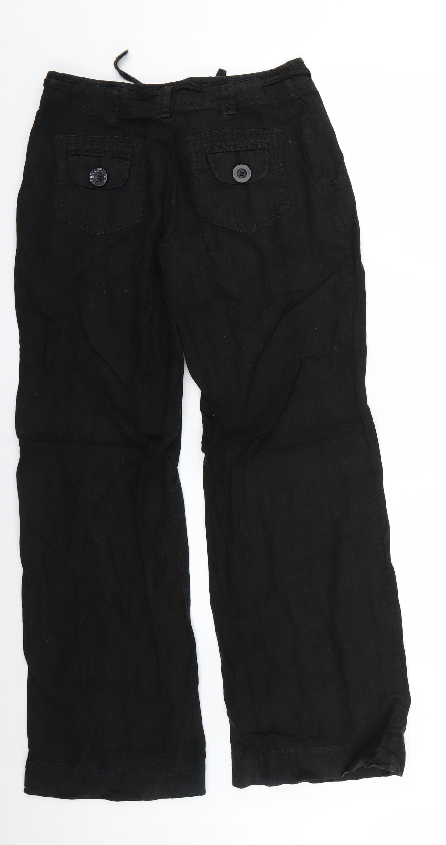 NEXT Womens Black   Trousers  Size 8 L29 in