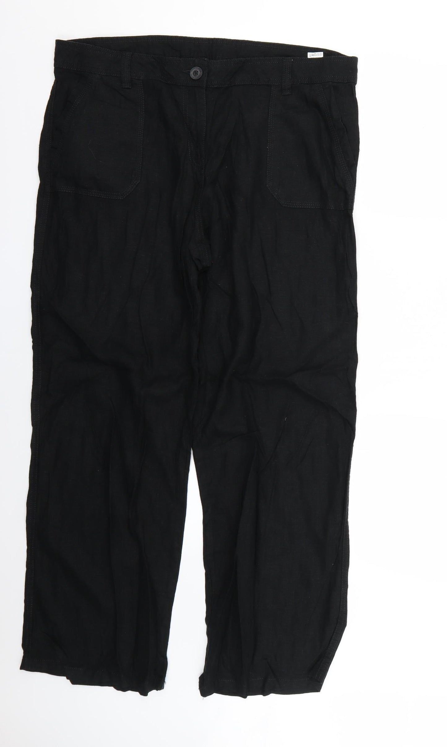 Marks and Spencer Womens Black   Trousers  Size 18 L28 in