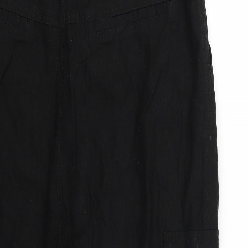Peacocks Womens Black   Trousers  Size 14 L20 in