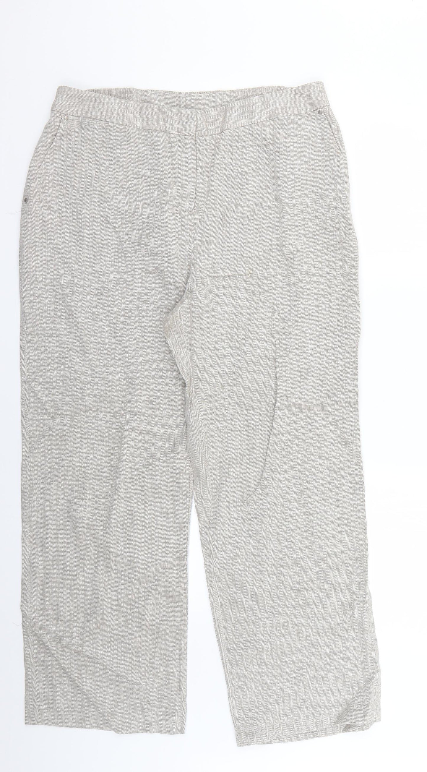 BHS Womens Beige   Trousers  Size 14 L26 in