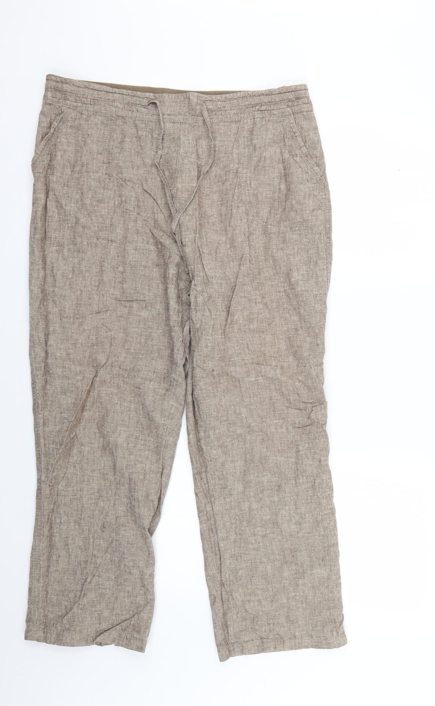 BM Womens Beige   Trousers  Size 16 L25 in