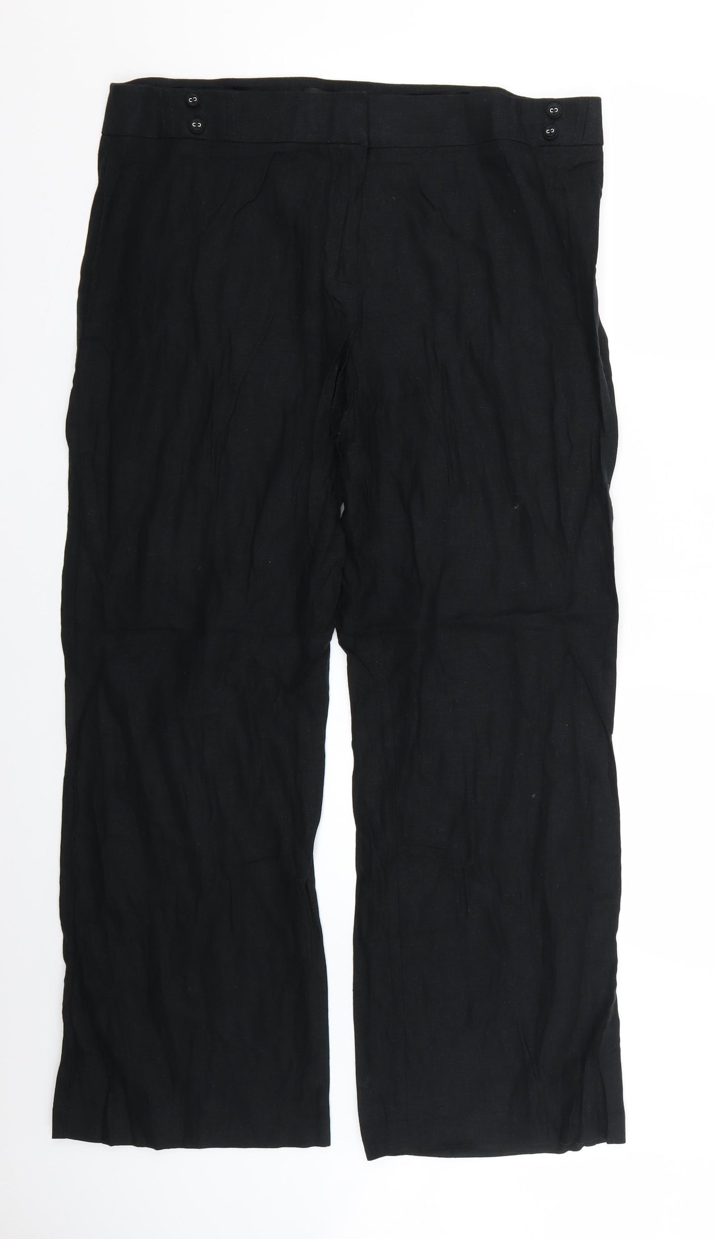 marks Womens Black   Trousers  Size 16 L29 in