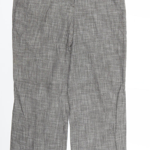 Comma Womens Grey Check  Trousers  Size 12 L28 in