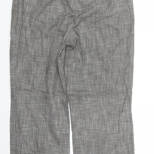 Comma Womens Grey Check  Trousers  Size 12 L28 in