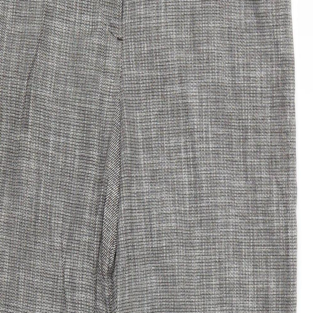 Comma Womens Grey Check  Trousers  Size 12 L28 in