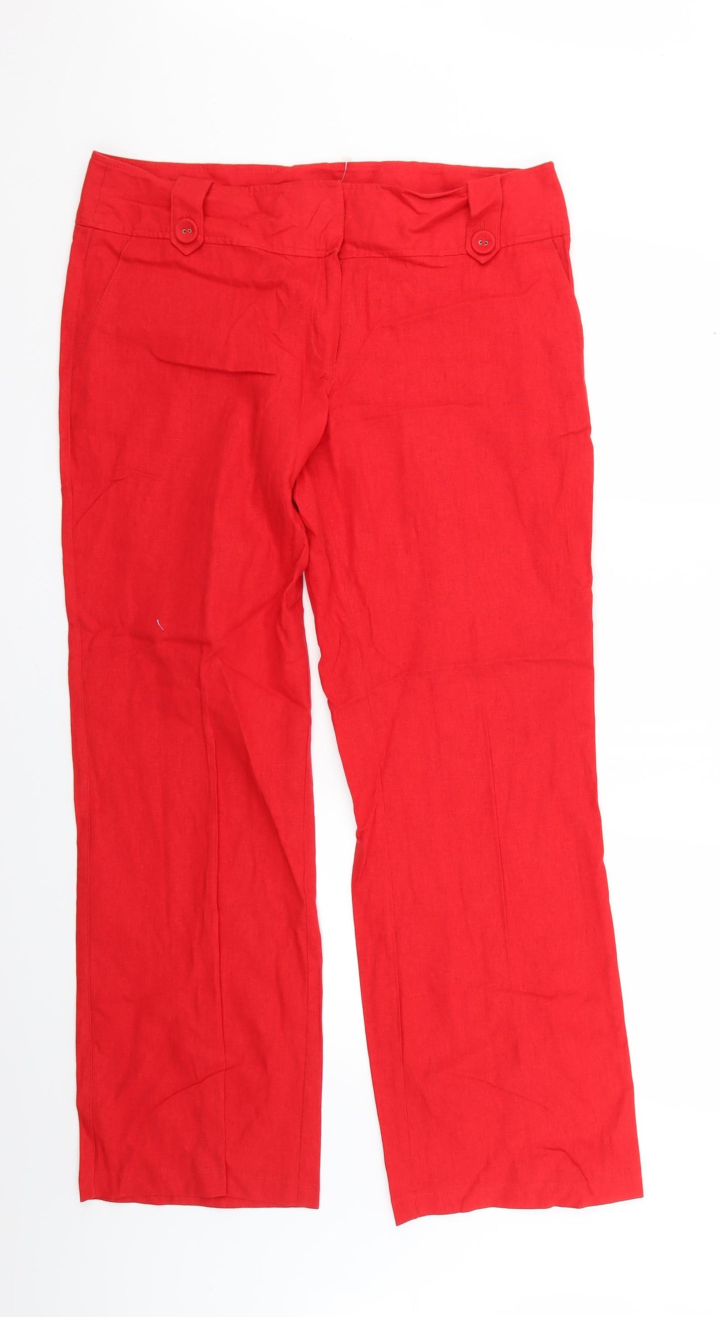Atmosphere Womens Red   Trousers  Size 14 L28 in
