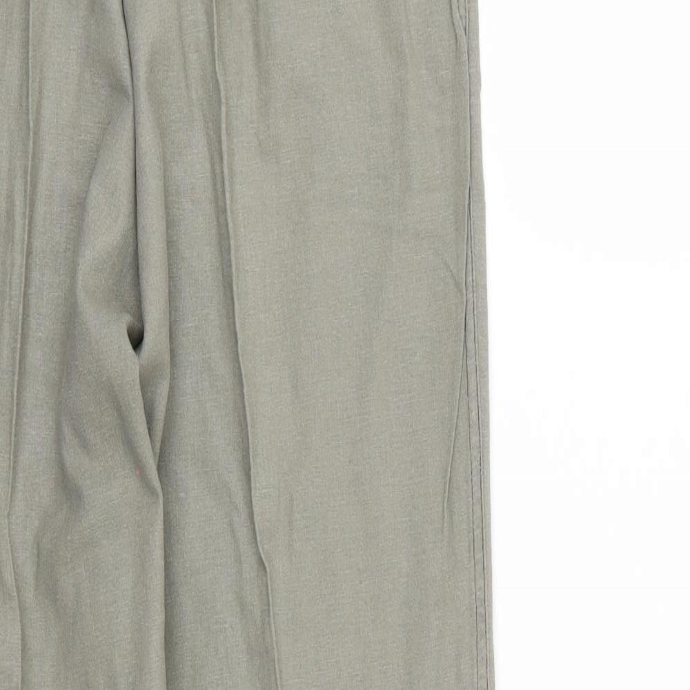 affections Womens Beige Floral  Trousers  Size L L27 in