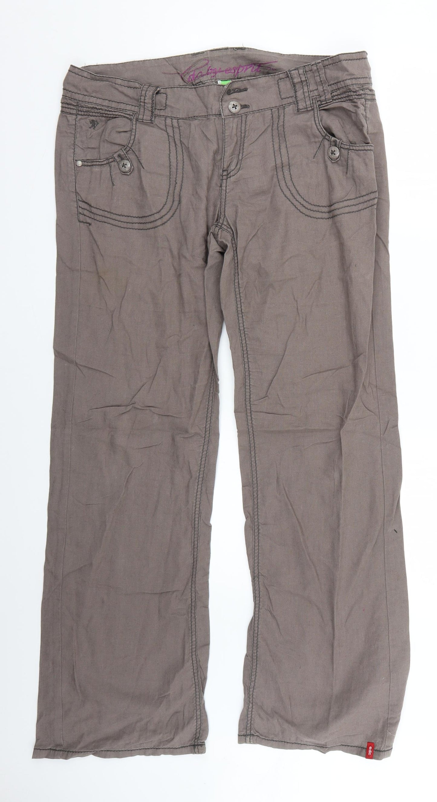 play Womens Brown   Trousers  Size 42 L30 in