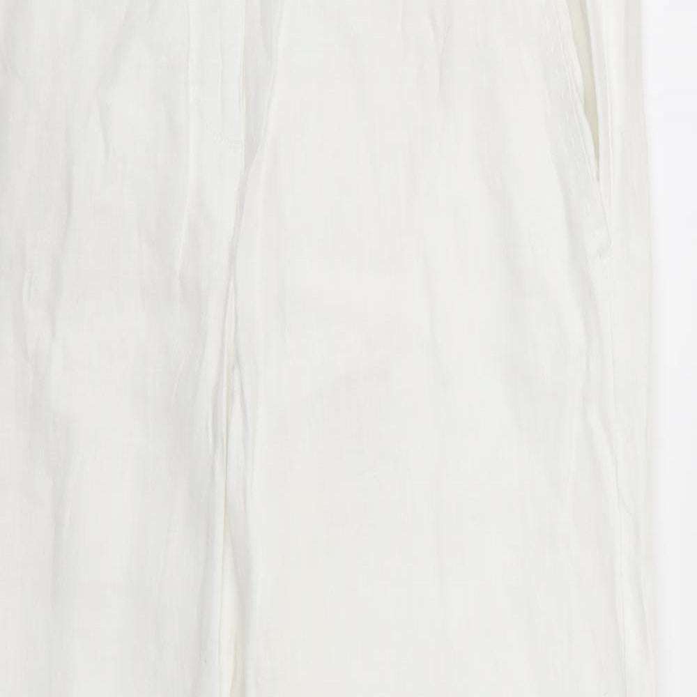 TU Womens White   Trousers  Size 10 L25 in