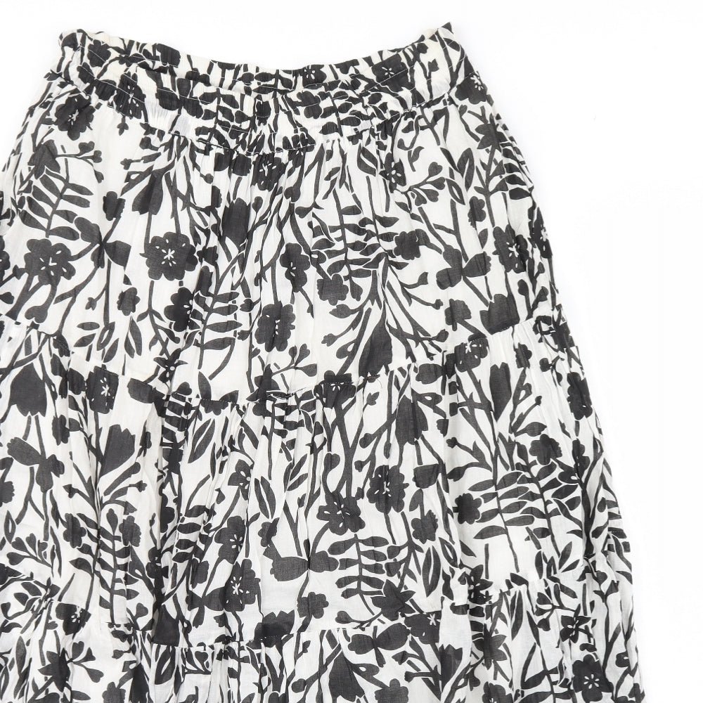 Union Womens White Floral  Flare Skirt Size 18
