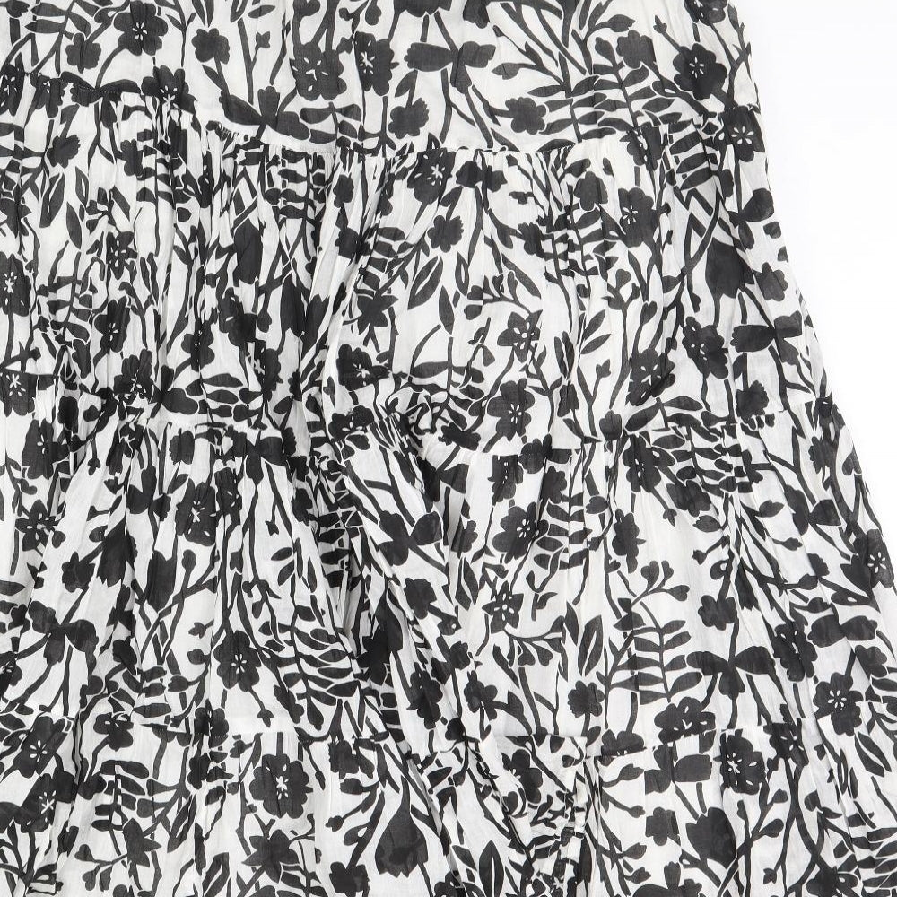 Union Womens White Floral  Flare Skirt Size 18