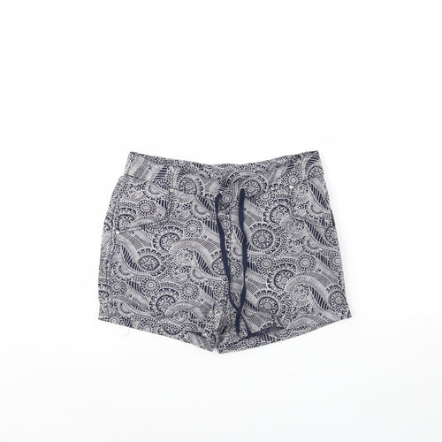 Atmosphere Womens Blue Fair Isle  Bermuda Shorts Size 8