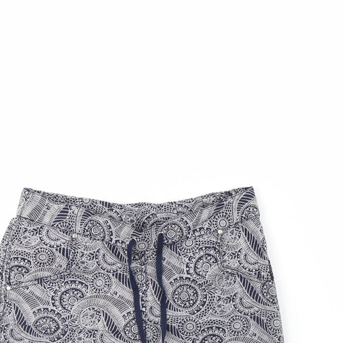 Atmosphere Womens Blue Fair Isle  Bermuda Shorts Size 8