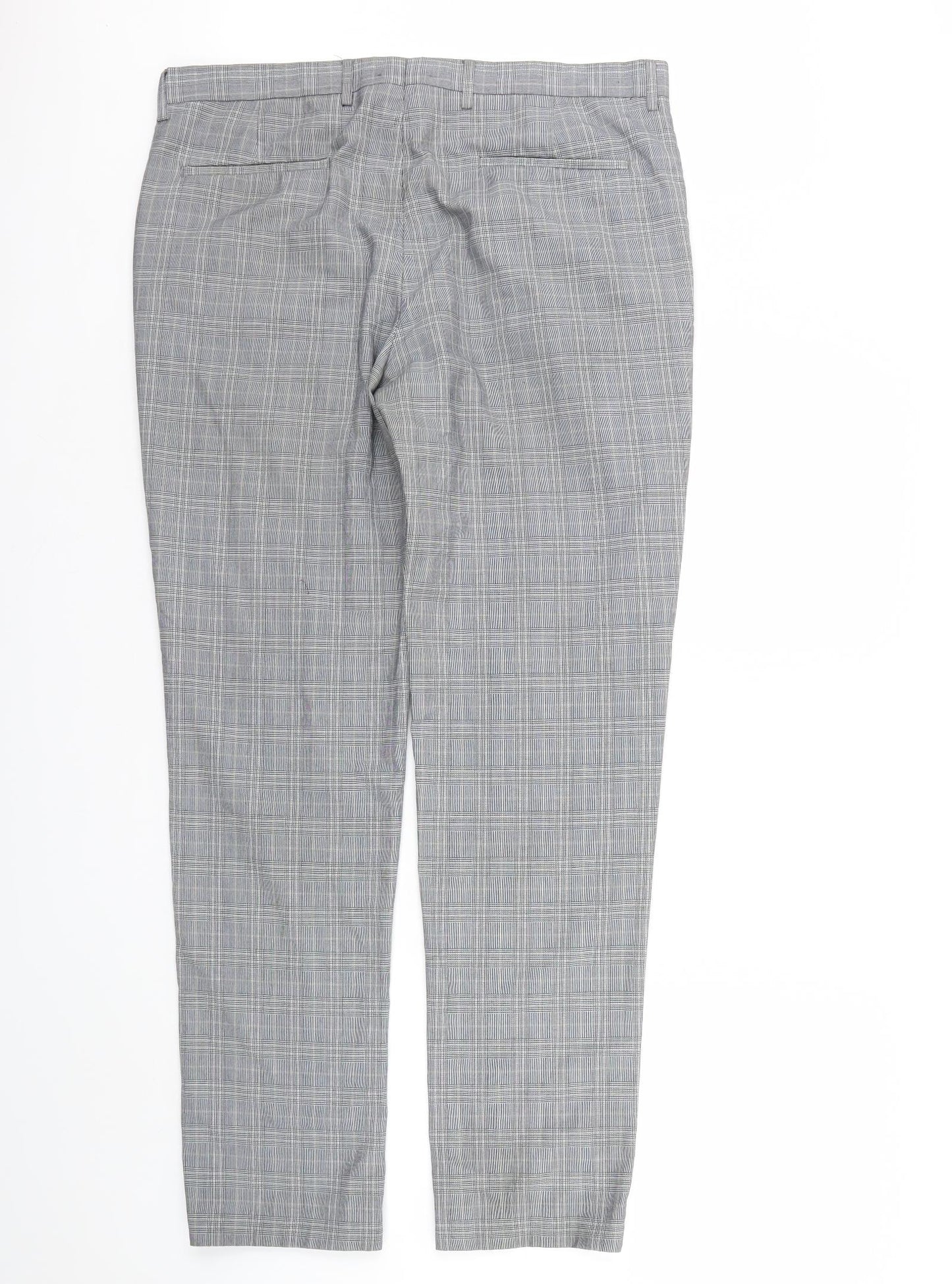 River Island Mens Grey Check  Trousers  Size 36 L32 in