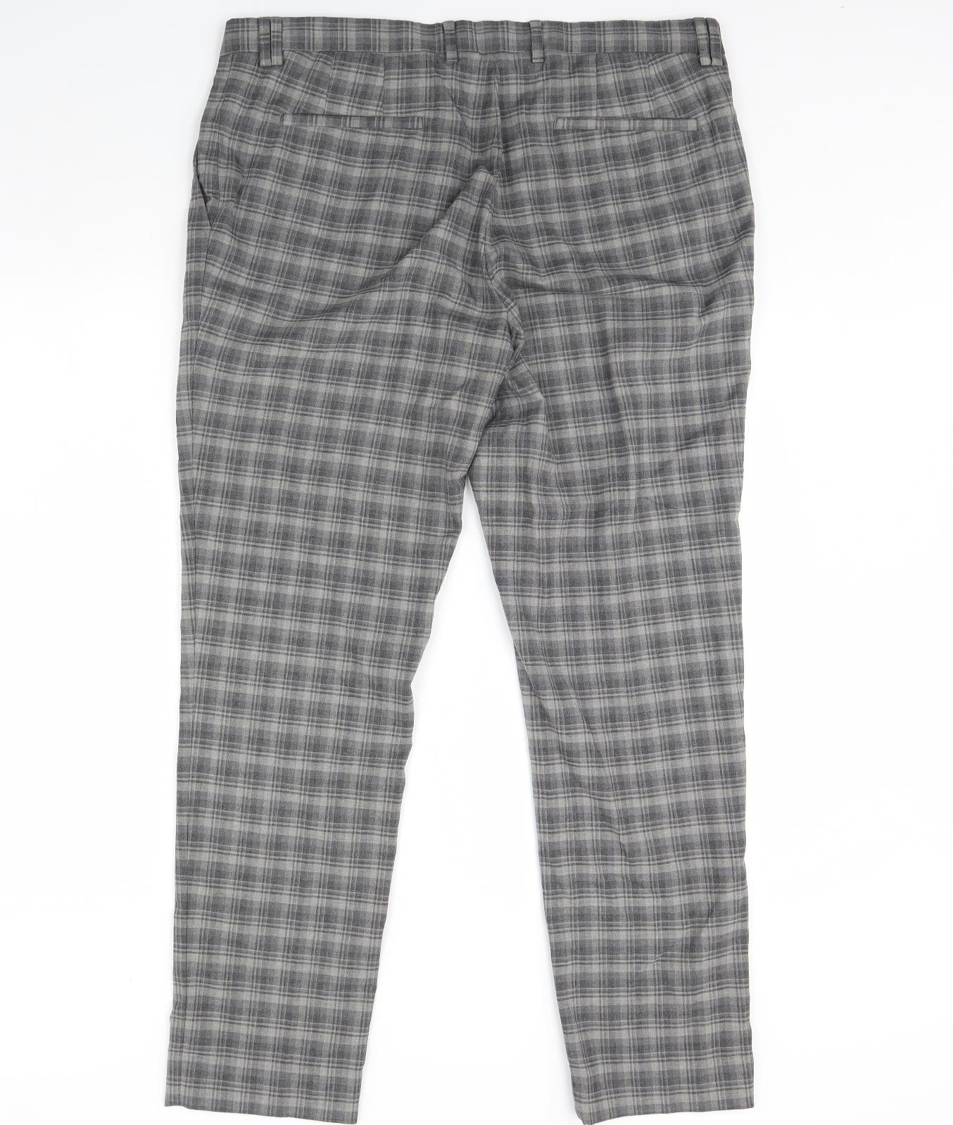 River Island Mens Green Check  Trousers  Size 38 L32 in