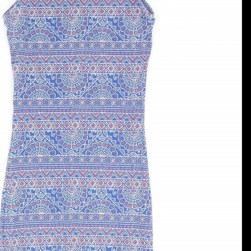 New Look Womens Blue Fair Isle  Mini  Size 8