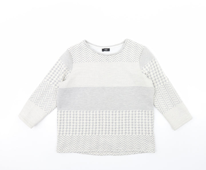 F&F Womens Grey Pullover Jumper Size 10