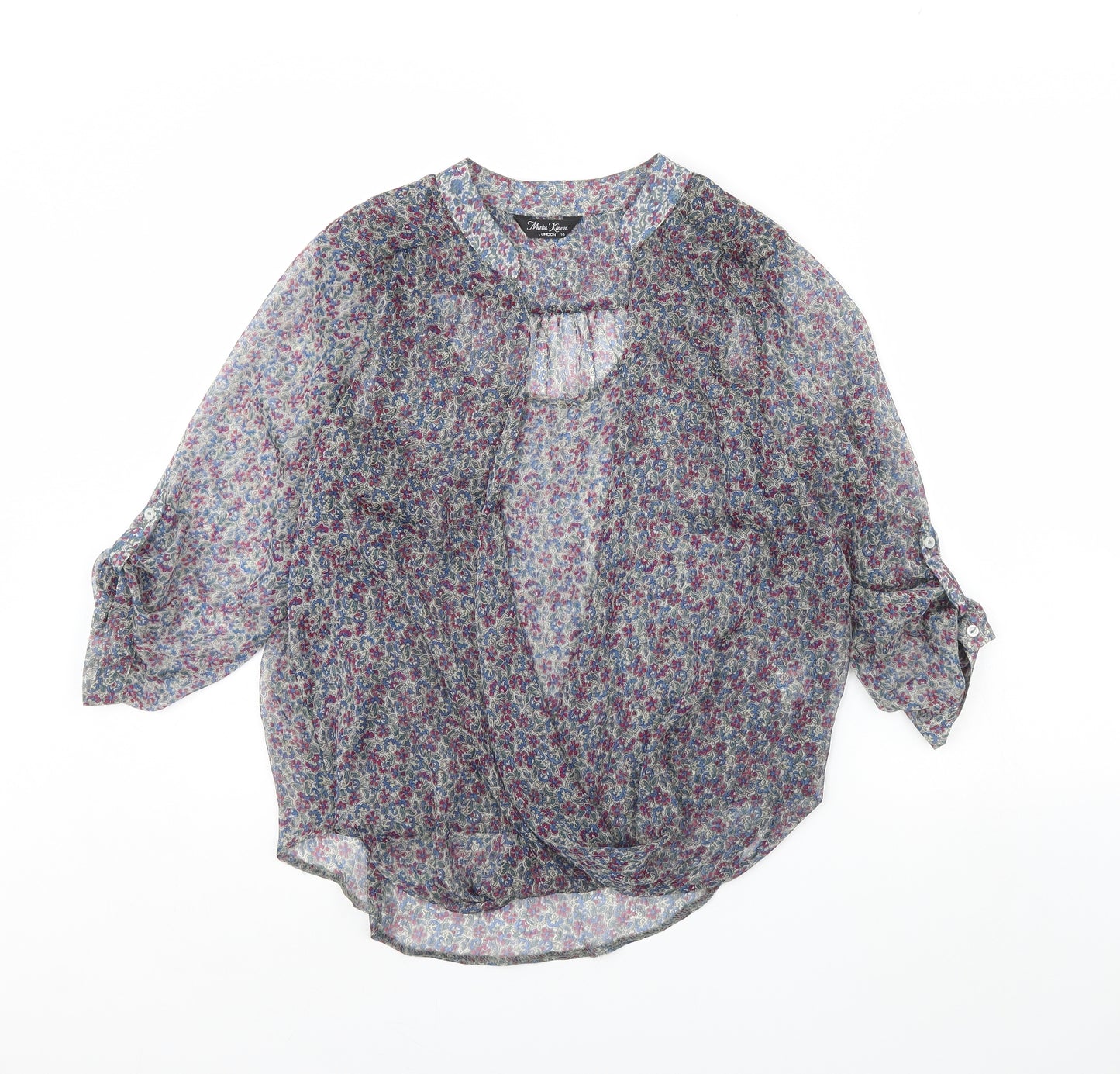 Marina Kaneva Womens Multicoloured Floral  Basic Blouse Size 14