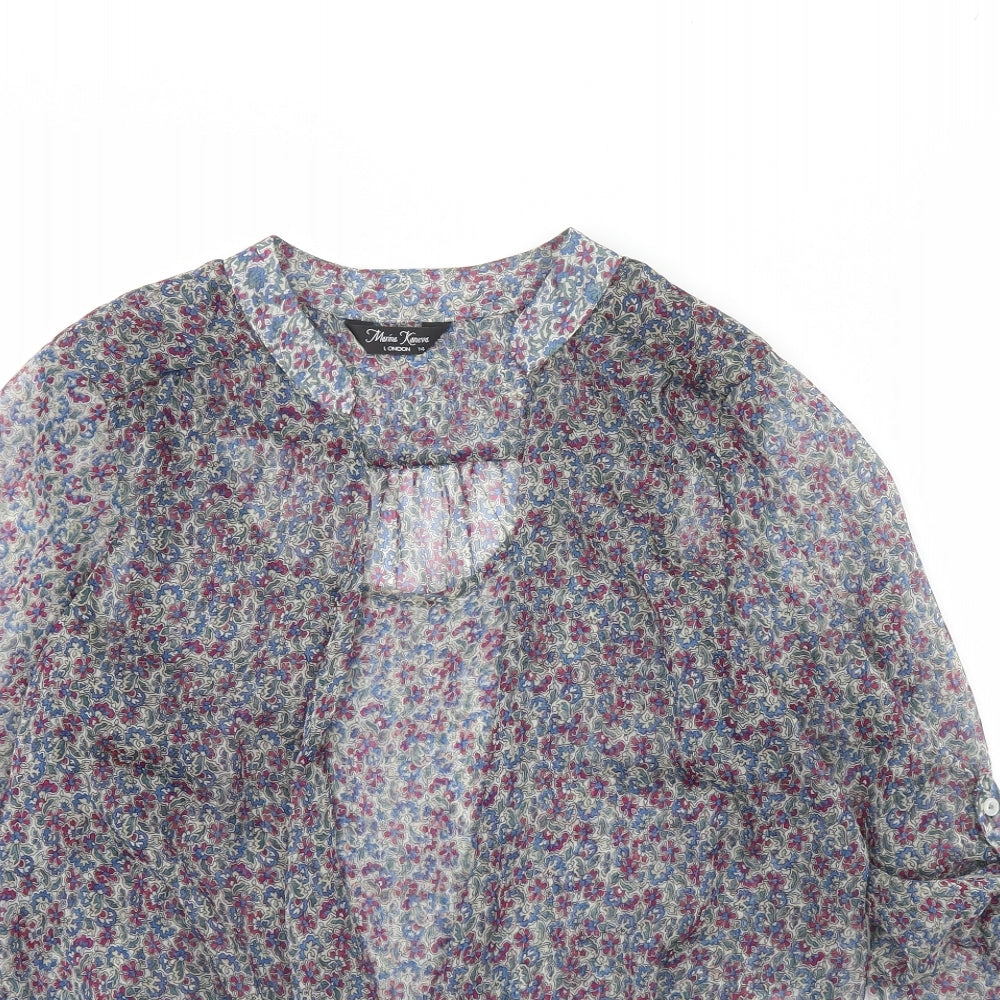 Marina Kaneva Womens Multicoloured Floral  Basic Blouse Size 14