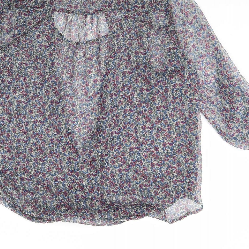 Marina Kaneva Womens Multicoloured Floral  Basic Blouse Size 14