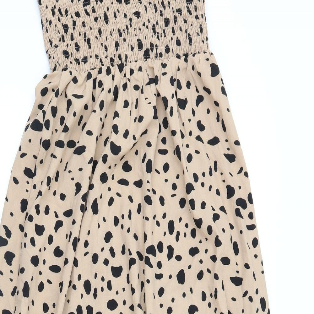 SheIn Womens Brown Animal Print  Maxi  Size S