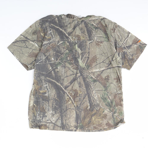 TF Gear Mens Green Camouflage   T-Shirt Size L