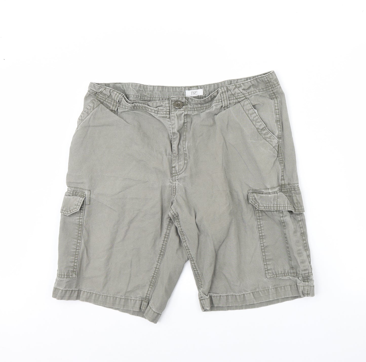 F&F Mens Green   Cargo Shorts Size 36