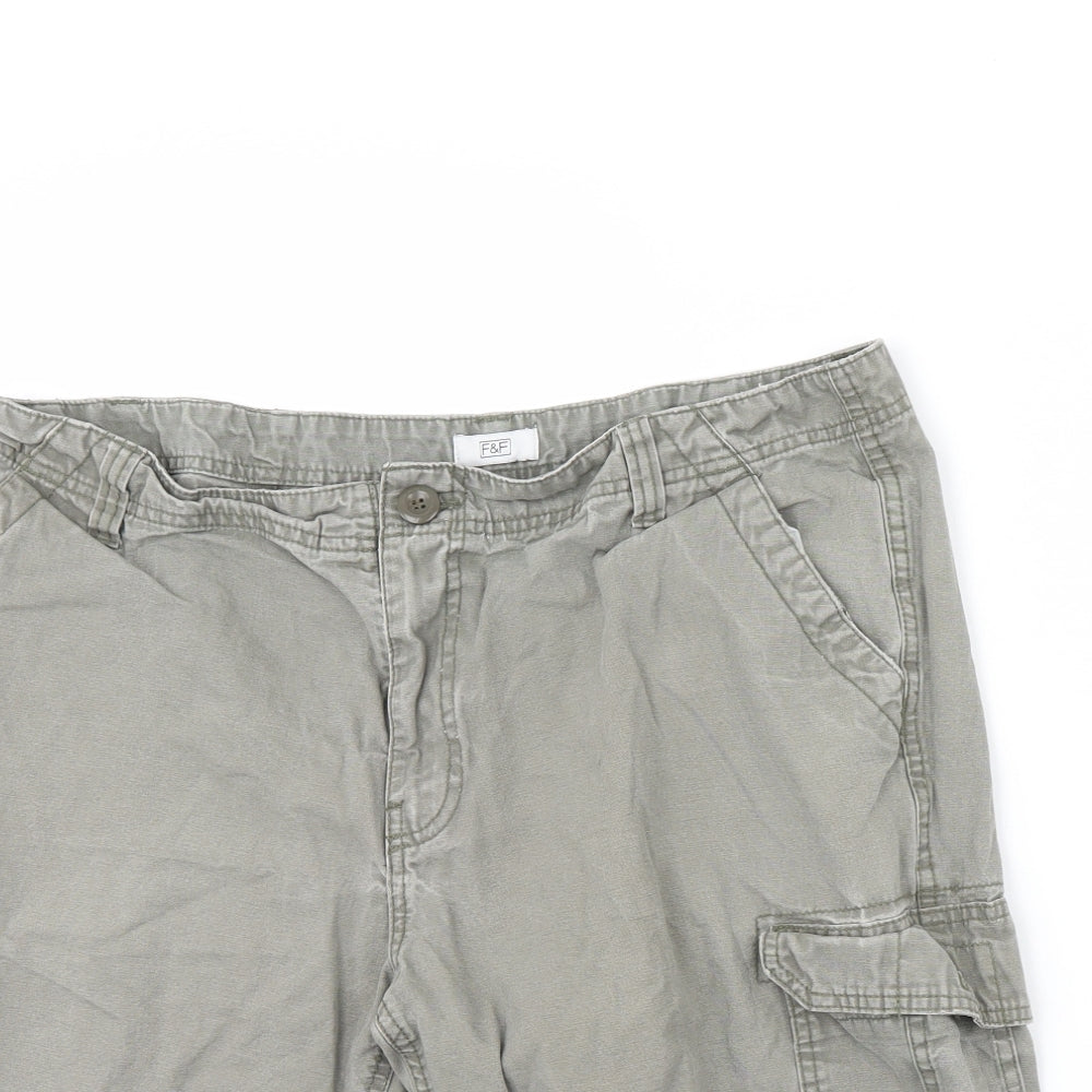 F&F Mens Green   Cargo Shorts Size 36