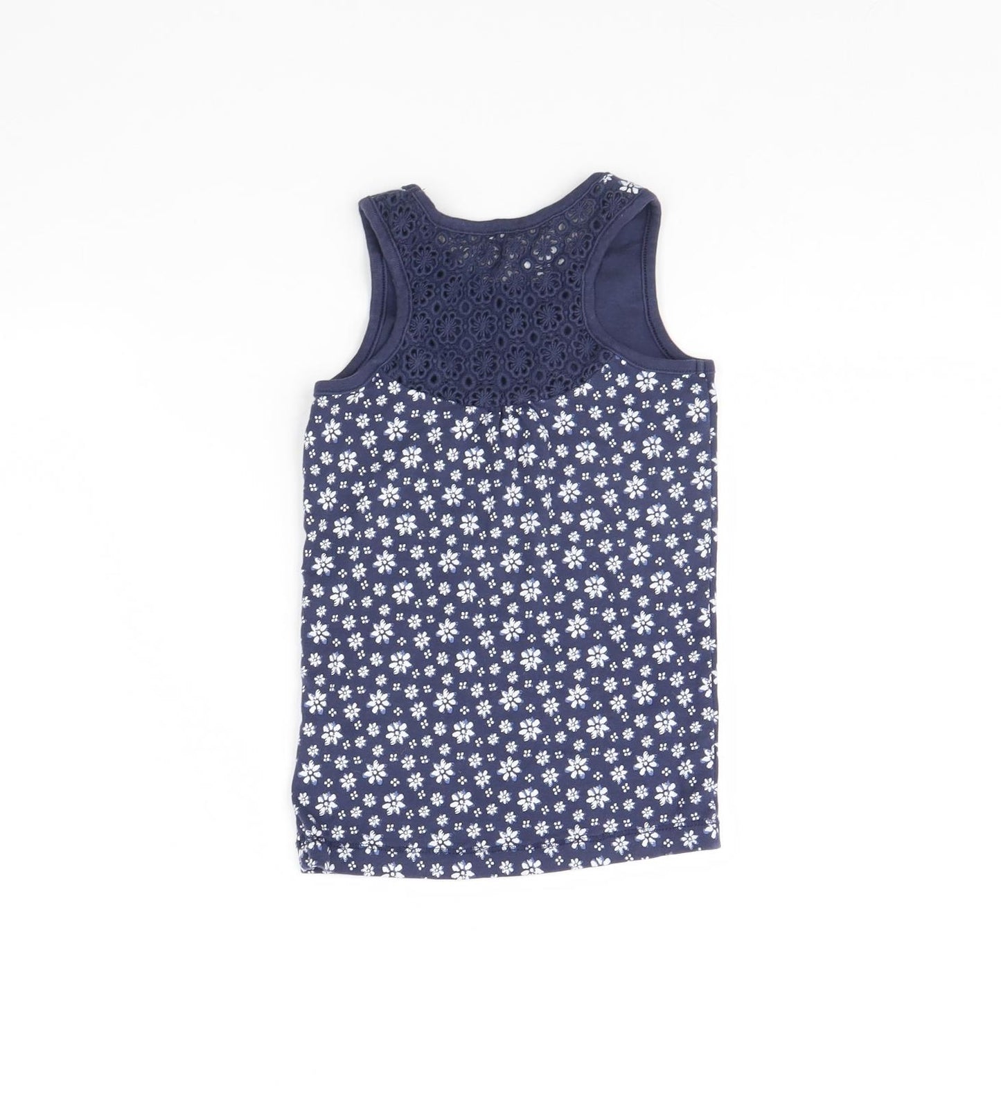 George Girls Blue Floral  Basic Tank Size 6 Years