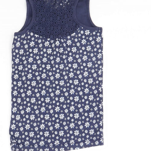 George Girls Blue Floral  Basic Tank Size 6 Years