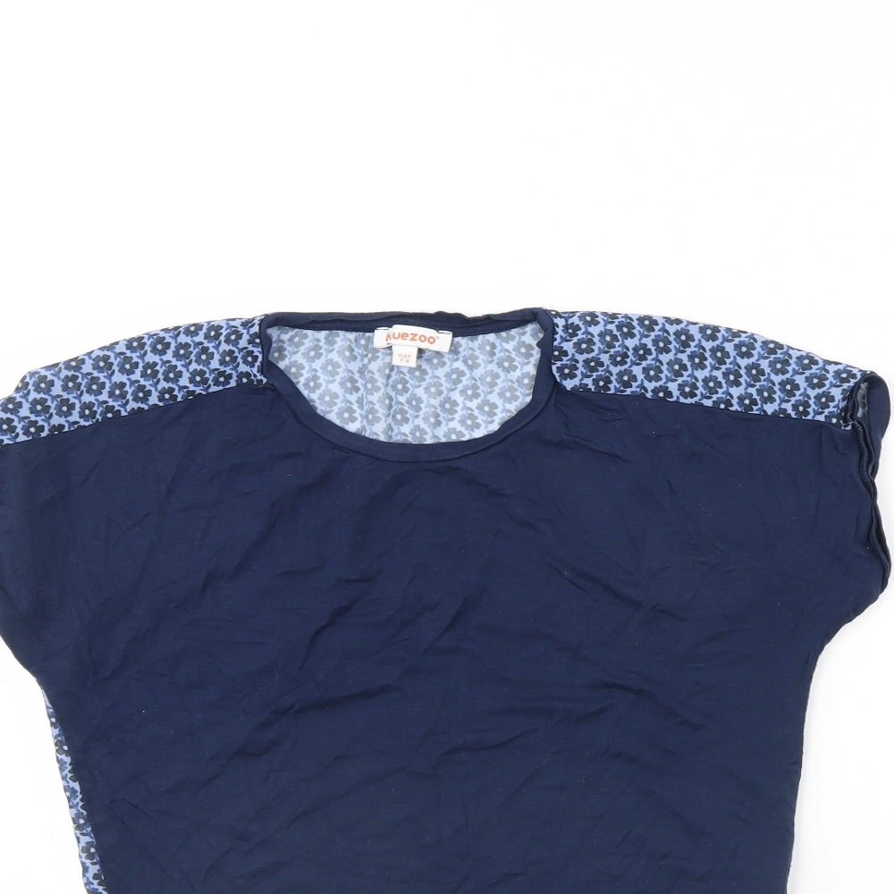 Blue Zoo Girls Blue   Basic T-Shirt Size 7 Years