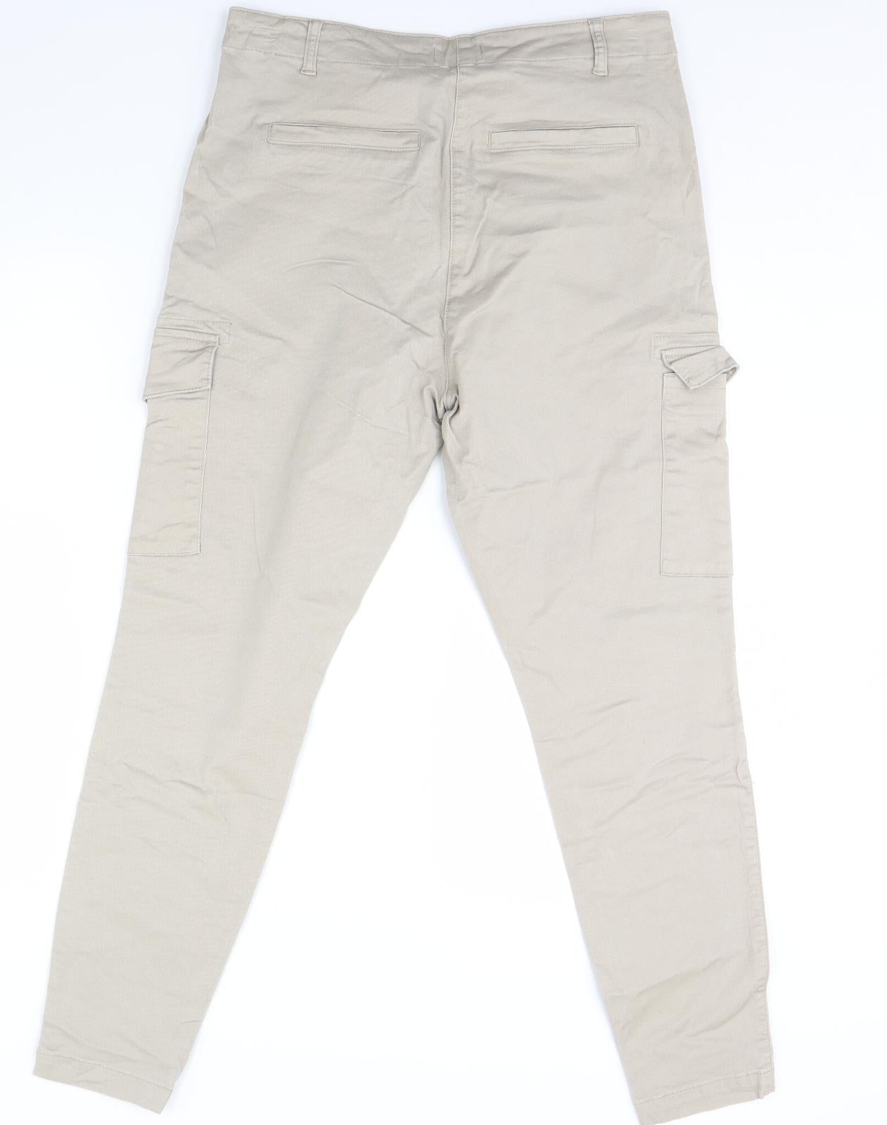 Papaya Womens Beige   Trousers  Size 16 L30 in