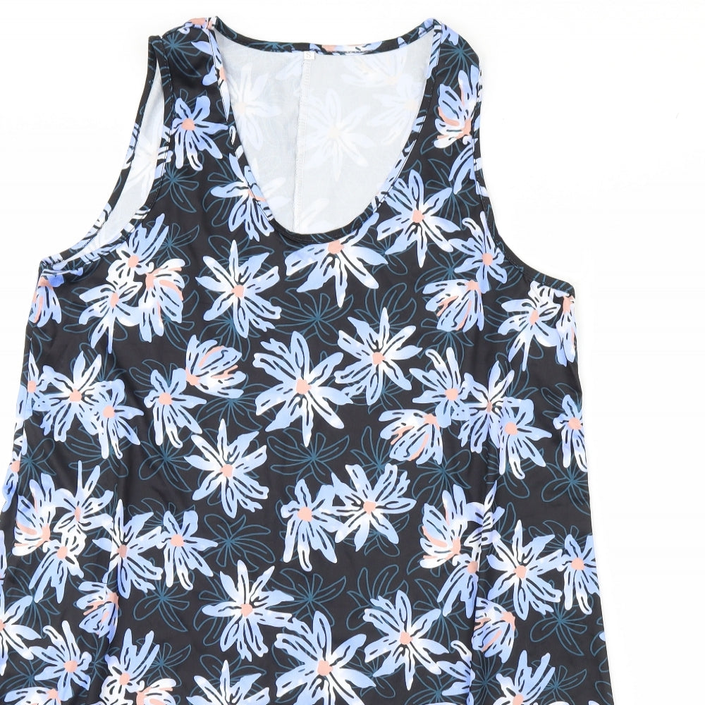 Preworn Womens Blue Floral  Mini  Size S