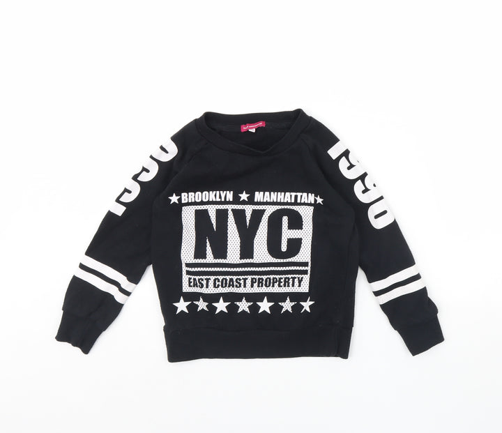 Young Dimension Girls Black Pullover Jumper Size 7 Years