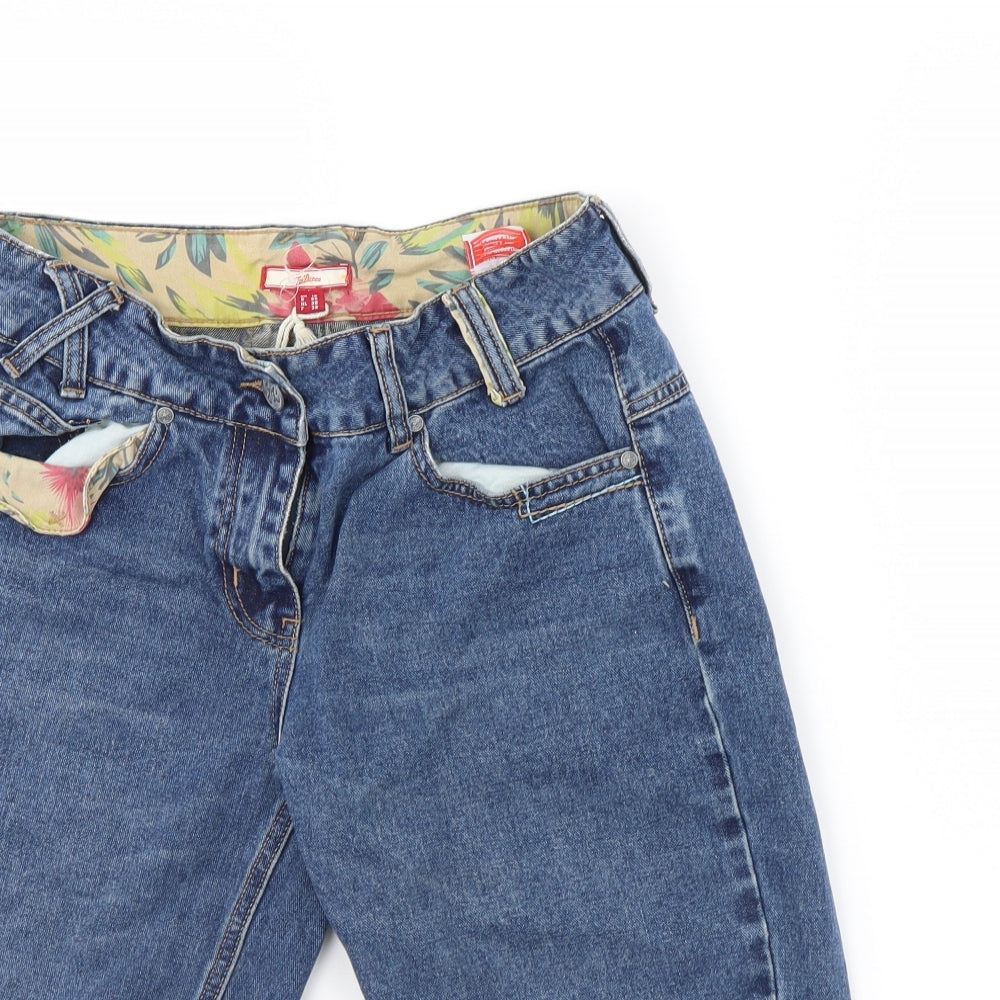 Joe Browns Womens Blue  Denim Boyfriend Shorts Size 10