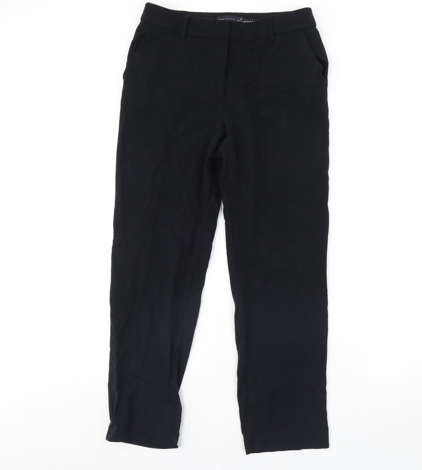 m&s Womens Black   Trousers  Size 10 L28 in