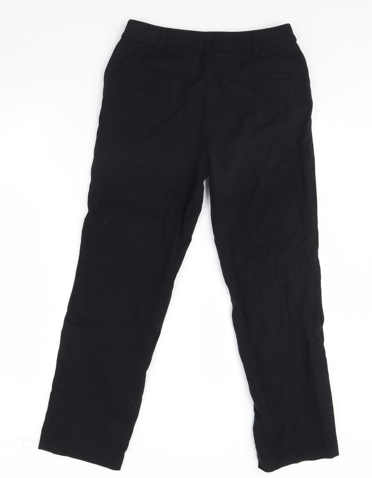 m&s Womens Black   Trousers  Size 10 L28 in