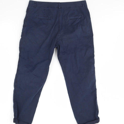m&s Womens Blue   Trousers  Size 14 L28 in