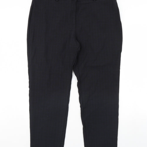m&s Womens Black Plaid  Trousers  Size 20 L30 in