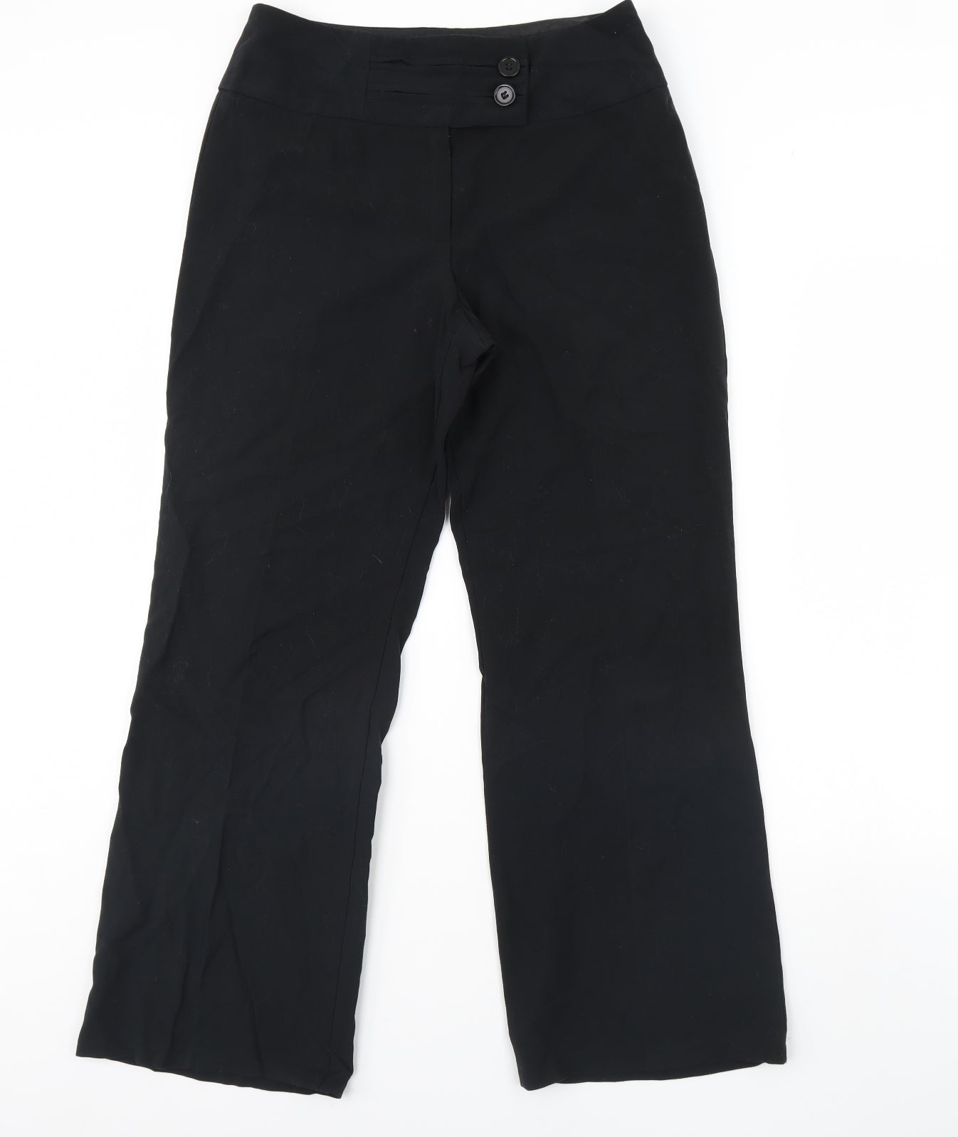 m&s Womens Black   Trousers  Size 12 L31 in