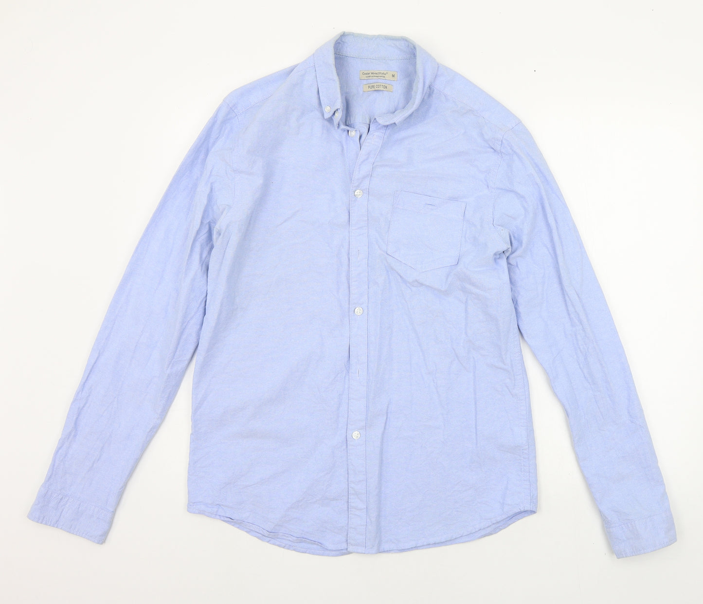 Cedar Wood State Mens Blue    Button-Up Size M