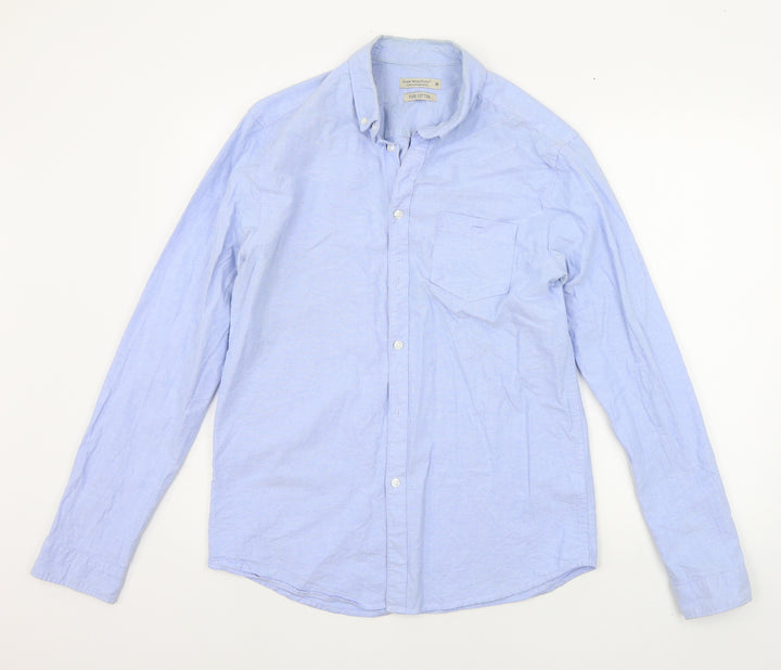 Cedar Wood State Mens Blue    Button-Up Size M