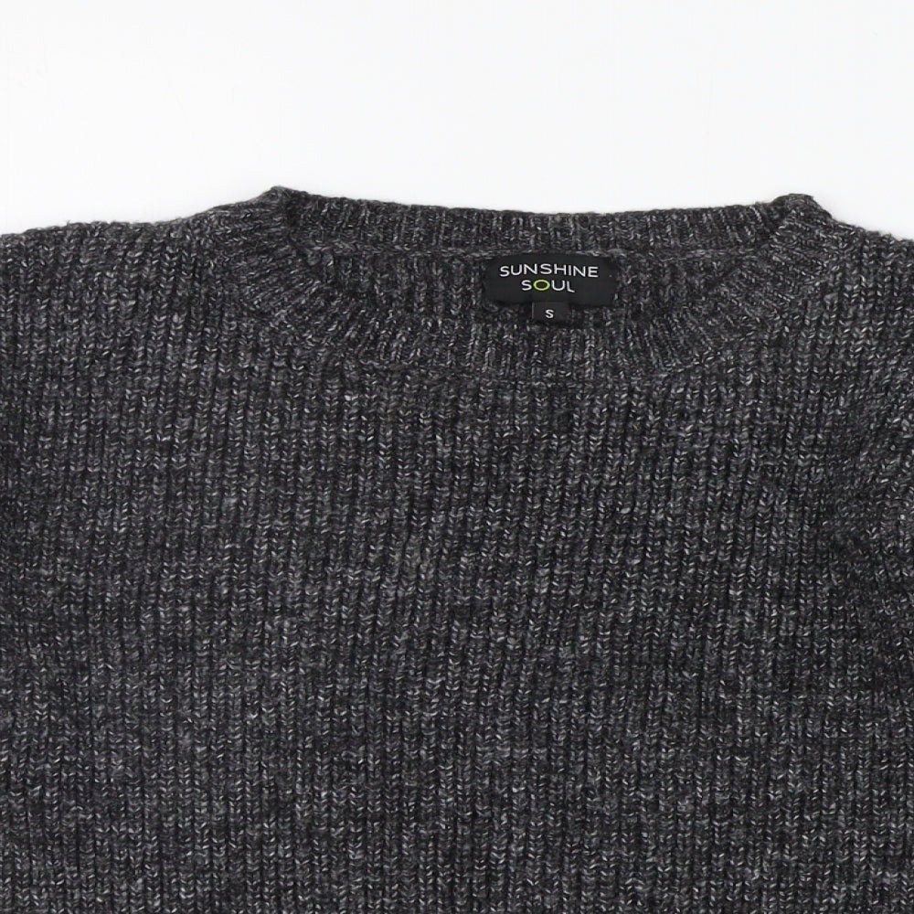 Sunshine Soul Womens Grey   Pullover Jumper Size S