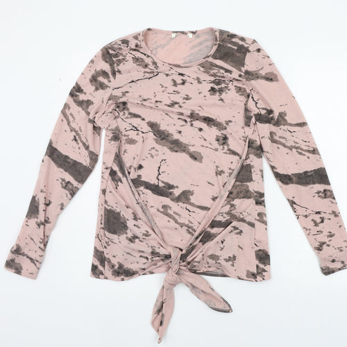 Preworn Womens Pink Geometric  Pullover Hoodie Size 14