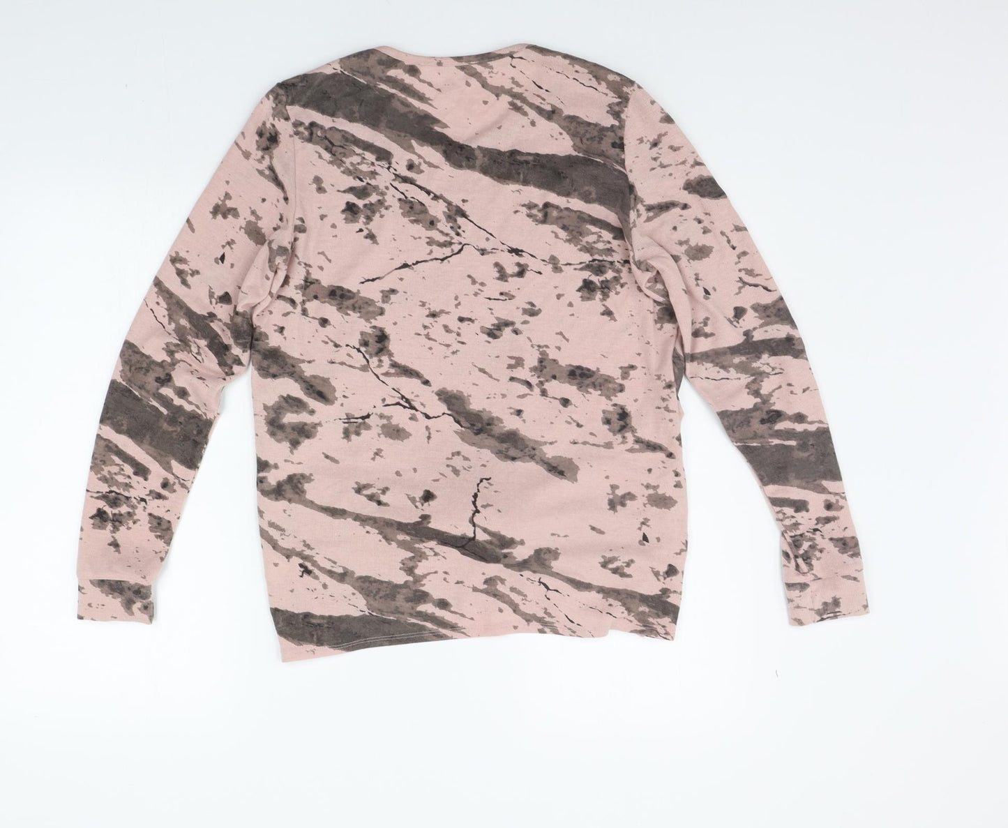 Preworn Womens Pink Geometric  Pullover Hoodie Size 14
