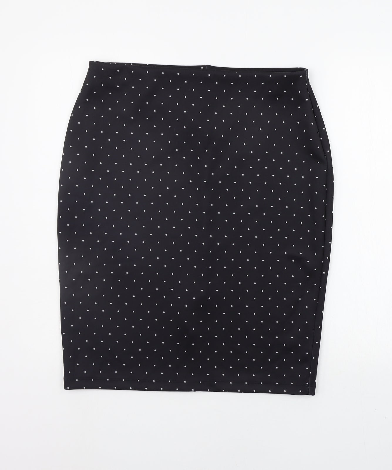 Marks and Spencer Womens Black Polka Dot  A-Line Skirt Size 14