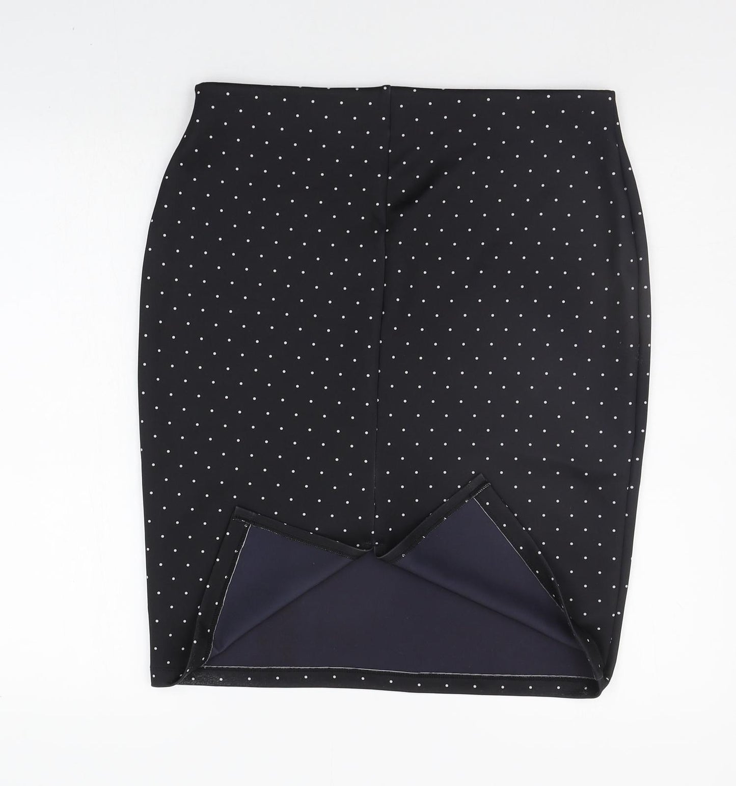 Marks and Spencer Womens Black Polka Dot  A-Line Skirt Size 14
